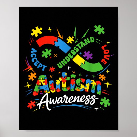 Poster Autisme infini neurodiversité accepter comprendre (Devant)
