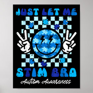 Poster Autisme Laissez Stim Bro Sourire Paix Sensibilisat