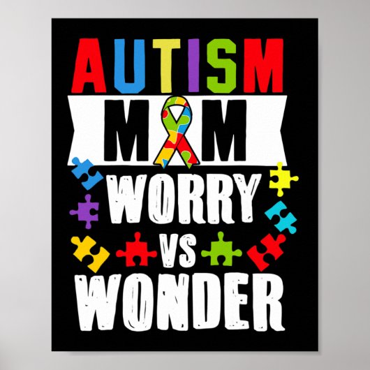 Poster Autisme Maman S'Inquiète Vs Wonder Handicap (Devant)