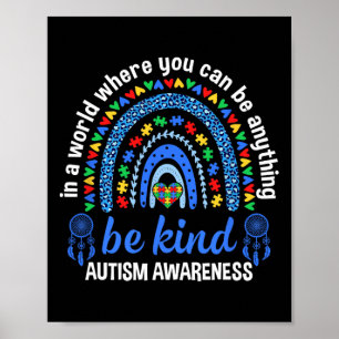 Poster Autisme mignon Maman Femmes Hommes Sensibilisation