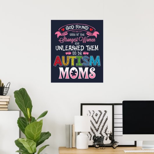 Poster Autisme Moms (Bureau à domicile)