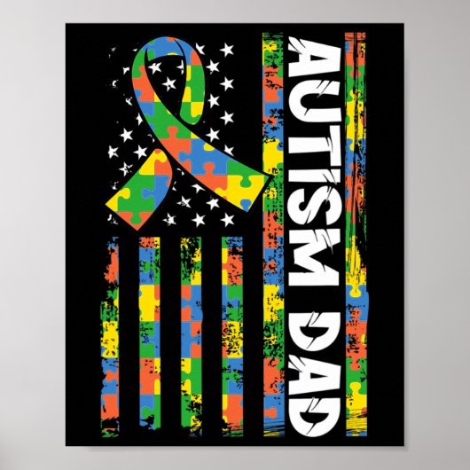 Poster Autisme Papa Handicap Mois Handicap (Devant)