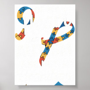 Poster Autisme Papy Mamie Petit-fils autiste Autisme Ah