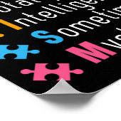 Poster Autisme Puzzle autistique (Coin)