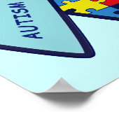 Poster Autisme Puzzle la sensibilisation au ruban (Coin)