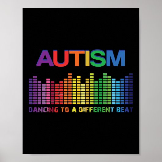 Poster Autisme Puzzle Sensibilisation sur l'autisme Danse (Devant)