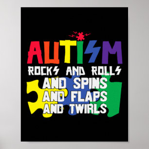 Poster Autisme Rocks Rouleaux Flaps Et Twils