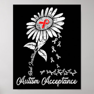Poster Autisme - Rouge à la place - Acceptation Non Sensi
