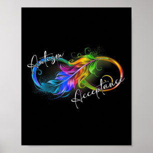 Poster Autisme Rouge Plutôt Infinité Symbole Autiste Acce