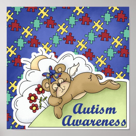 Poster Autisme Sensibilisation Sleeping Bear (Devant)