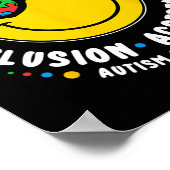 Poster Autisme Sourire Visage Hommes Femmes Garçons Fille (Coin)