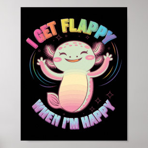 Poster Autisme Soutien Stimming Axolotl Je Obtiens Flappy
