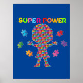 Poster Autisme, super puissance (Devant)