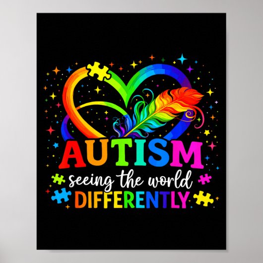 Poster Autisme voir le monde différemment autisme (Devant)