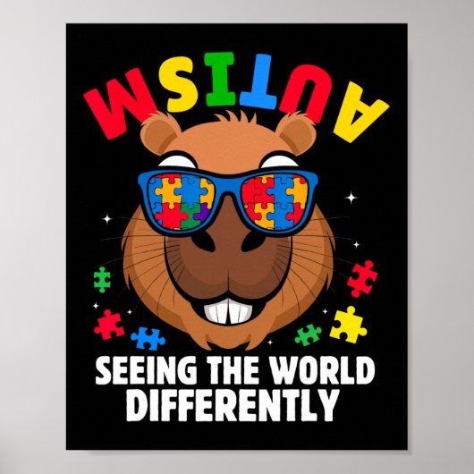 Poster Autisme Voir Le Monde Différemment Casquette De Se (Devant)