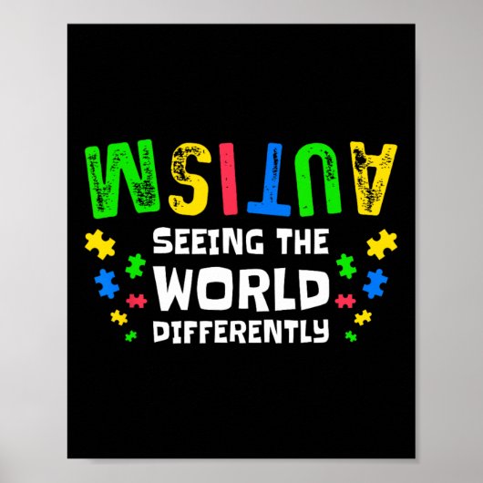 Poster Autisme Voir le monde différemment Neurodiversité (Devant)