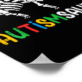 Poster Autismsaurus Dinosaur Garçons Enfants Jeunes Autis (Coin)
