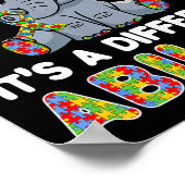 Poster Autiste Capacité Différente Éléphant de la sensibi (Coin)