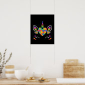 Poster Autiste | Cute Unicorn Sensibilisation sur l'autis (Cuisine)