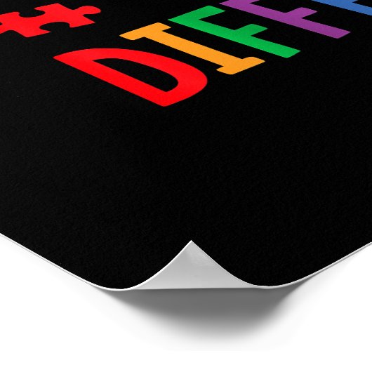 Poster Autiste |Embrasser les différences Giraffe Puzzle  (Coin)