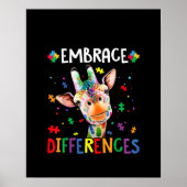 Poster Autiste |Embrasser les différences Giraffe Puzzle  (Devant)