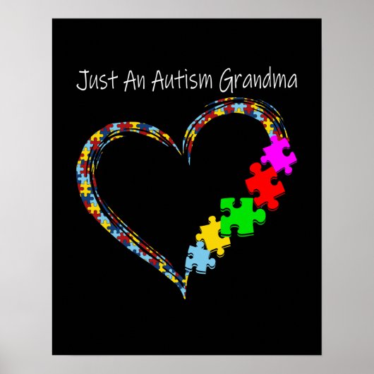 Poster Autiste | Juste une grand-mère de l'autisme (Devant)
