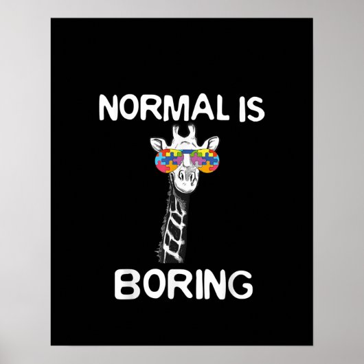 Poster Autiste | Normal Est Ennuyeux Pièce De Puzzle Gira (Devant)