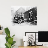 Poster Auto électrique primitive : 1919 (Bureau à domicile)