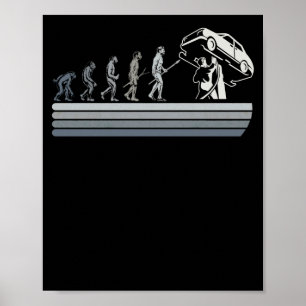 Poster Auto mécanique Evolution Fun Mécatronics Fixer voi