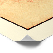 Poster Auto-portrait craie rouge de Léonard de Vinci (Coin)