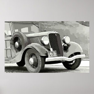 Poster auto vintage