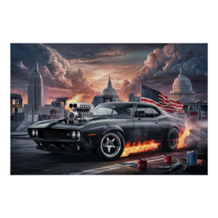 Poster Auto-vlaggen 02 Perfect Poster