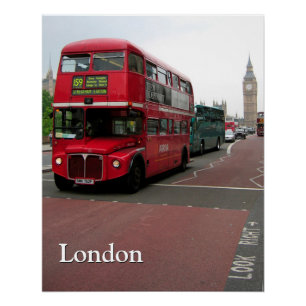 Poster Autobus à deux étages de Londres