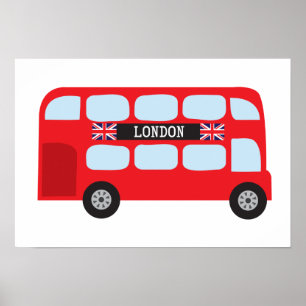 Poster Autobus à deux étages de Londres