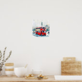 Poster Autobus à impériale rouge de Londres, (A) (Cuisine)