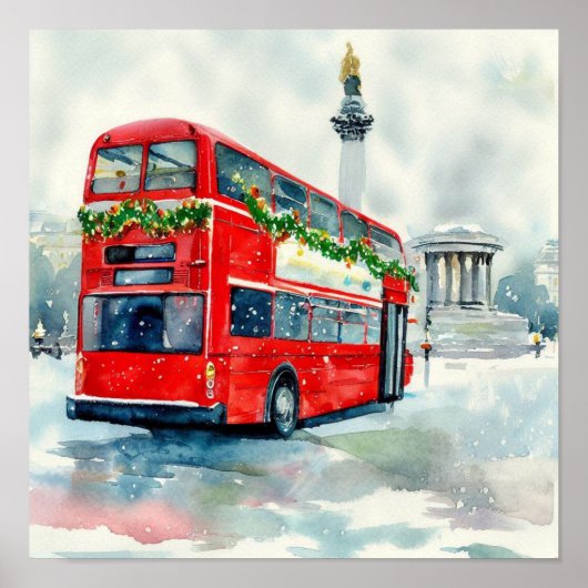 Poster Autobus à impériale rouge de Londres, (B) (Devant)