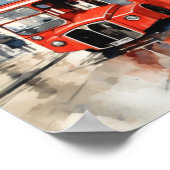 Poster Autobus à impériale rouge de Londres, (D) (Coin)