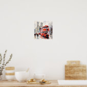 Poster Autobus à impériale rouge de Londres, (F) (Cuisine)