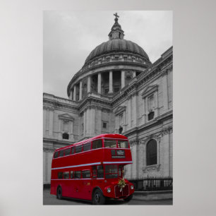 Poster Autobus de rouge de Londres
