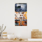 Poster autobus scolaire vintage (Cuisine)