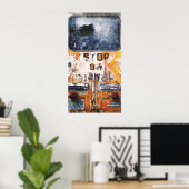 Poster autobus scolaire vintage (Bureau à domicile)