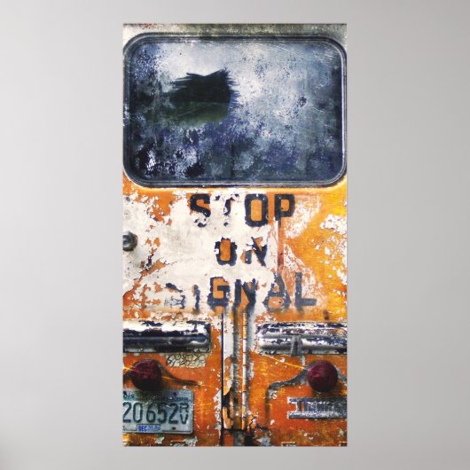 Poster autobus scolaire vintage (Devant)