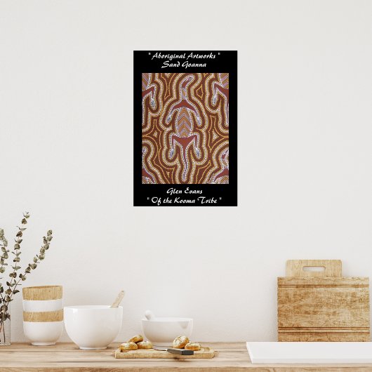 Poster autochtone, impression de sable GOANNA (Cuisine)