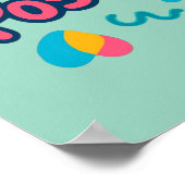 Poster Autocollant Coloré Restez Positif (Coin)