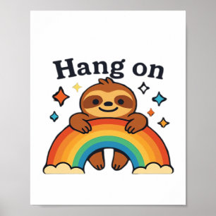 Poster Autocollant de citation positive arc-en-ciel �S'ac