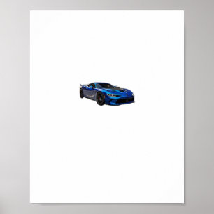 Poster Autocollant démon à vitesse bleue