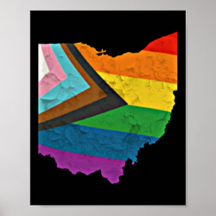 Poster Autocollant Ohio Pride