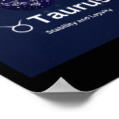 Poster Autocollant Signe Zodiaque Taureau (Coin)