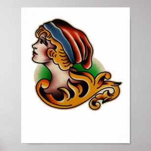 Poster Autocollant Trad Tattoo 004