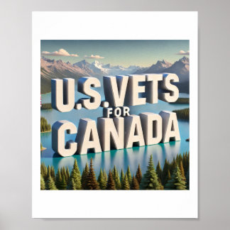 Poster Autocollant Vétérans Des États-Unis Soutiennent Le